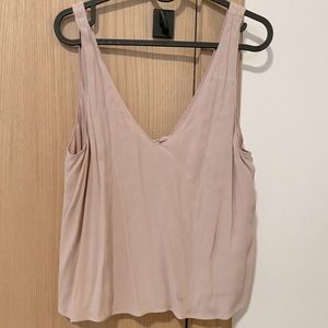 Wilfred Free Aritzia Tie Back Blush Pink Tank Top
